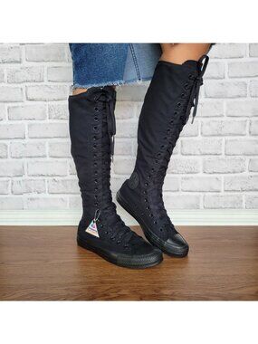❤️Converse Chuck Taylor XXHi Sz 11 Women's Knee-high Boots Sneaker Black A12325C